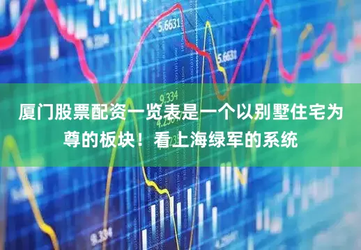厦门股票配资一览表是一个以别墅住宅为尊的板块!看上海绿军的系统